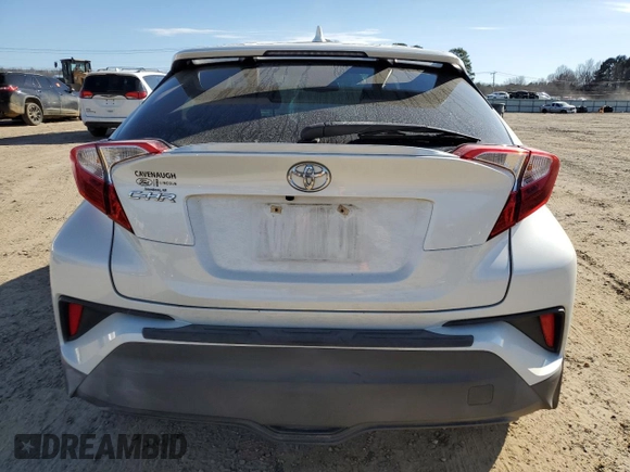 2018 Toyota C-HR XLE with VIN NMTKHMBXXJR020708, listed as a Copart auction lot 46410405 with 0 mi miles and Salvage Title. Bid and sale history available at carsss.com. Image 6.