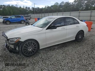 2017 Mercedes-Benz C with VIN 55SWF4JB9HU232141, listed as a Copart auction lot 52758905 with 86,645 mi miles and Salvage Title. Bid and sale history available at carsss.com. Image 1.