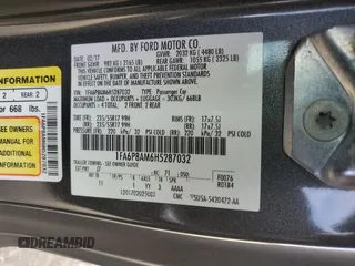 2017 Ford Mustang V6 with VIN 1FA6P8AM6H5287032, listed as a Copart auction lot 50973275 with 98,477 mi miles and Salvage Title. Bid and sale history available at carsss.com. Image 12.