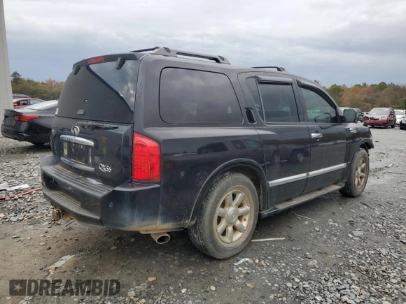 2005 Infiniti QX56 with VIN 5N3AA08A65N813953, listed as a Copart auction lot 83838814 with 168,503 mi miles and Salvage Title. Bid and sale history available at carsss.com. Image 3.