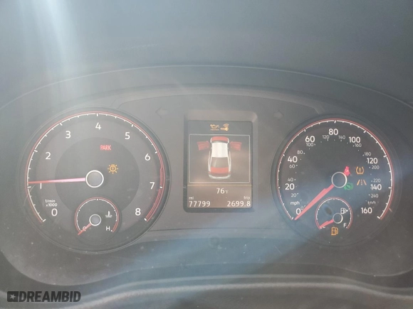 2020 Volkswagen Passat 2.0T R-Line with VIN 1VWMA7A3XLC027108, listed as a Copart auction lot 50354185 with 77,799 mi miles and Salvage Title. Bid and sale history available at carsss.com. Image 9.