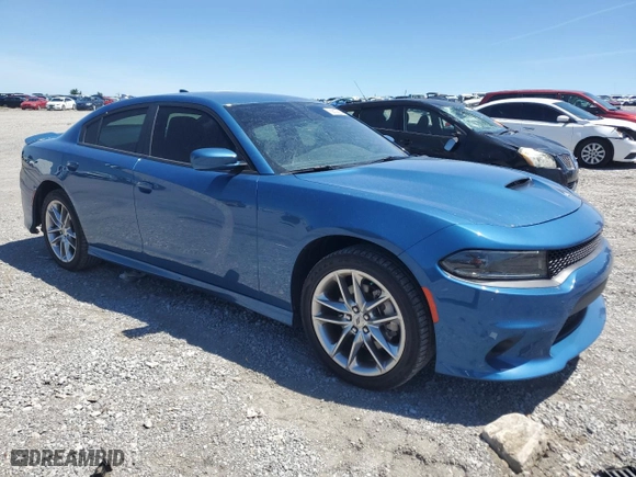 2022 Dodge Charger GT with VIN 2C3CDXMG0NH198636, listed as a Copart auction lot 58620524 with 23,157 mi miles and Salvage Title. Bid and sale history available at carsss.com. Image 4.
