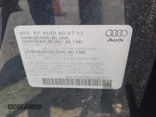 2012 Audi Q5 Premium Plus with VIN WA1LFAFP4CA136372, listed as a IAAI auction lot 42415424 with 66,781 mi miles and . Bid and sale history available at DreamBid. Image 9.