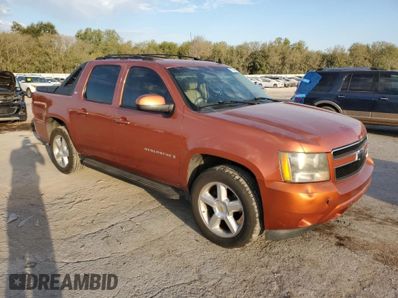 2007 Chevrolet Avalanche LT w/3LT with VIN 3GNFK12387G190077, listed as a Copart auction lot 75723414 with 254,954 mi miles and Salvage Title. Bid and sale history available at carsss.com. Image 4.