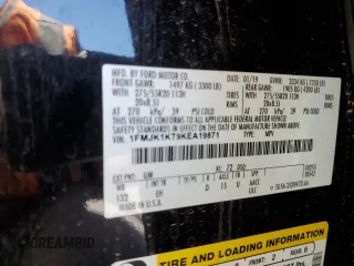 2019 Ford Expedition Max Limited с VIN 1FMJK1KT9KEA19871, выставлен на аукционе Copart как лот 56274475 с пробегом 112 272 миль миль и Списание • Salvage title. История ставок и продаж доступна на DreamBid. Изображение 14.