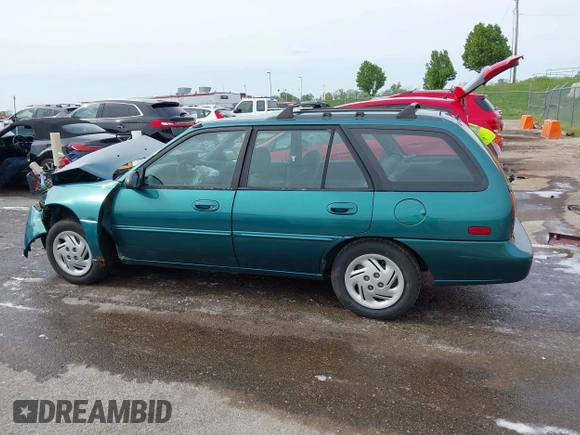 1997 Ford Escort LX with VIN 3FALP15P1VR169817, listed as a IAAI auction lot 42094673 with 111,762 mi miles. Bid and sale history available at carsss.com. Image 14.
