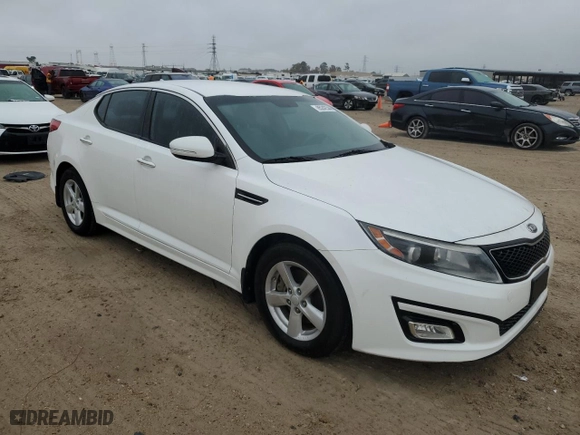 2015 Kia Optima LX with VIN KNAGM4A79F5581920, listed as a Copart auction lot 85242344 with NaN miles and Salvage Title. Bid and sale history available at carsss.com. Image 4.