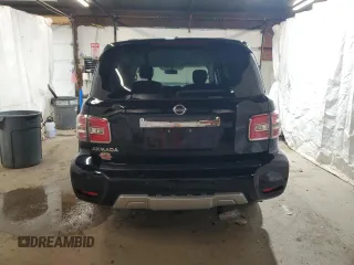 2018 Nissan Armada SV with VIN JN8AY2NC8J9553377, listed as a Copart auction lot 81516004 with 106,757 mi miles and Salvage Title. Bid and sale history available at carsss.com. Image 6.