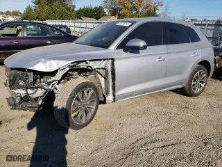 2021 Audi Q5 Premium Plus with VIN WA1BAAFY6M2107051, listed as a Copart auction lot 77835214 with 82,316 mi miles and Salvage Title. Bid and sale history available at carsss.com. Image 1.