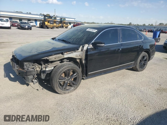 2014 Volkswagen Passat TDI SEL Premium with VIN 1VWCN7A39EC046042, listed as a Copart auction lot 48333625 with 151,255 mi miles and Salvage Title. Bid and sale history available at carsss.com. Image 1.