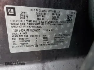 2015 Cadillac Escalade ESV Luxury z VIN 1GYS4SKJ4FR656232, wystawiony jako Copart lot #44584255 z przebiegiem 130 066 mil mil oraz Szkoda całkowita • Salvage title. Historia ofert i sprzedaży dostępna na DreamBid. Obrazek 13.