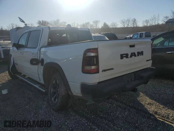 2019 Ram 1500 Rebel z VIN 1C6SRFLT8KN780527, wystawiony jako Copart lot #47611955 z przebiegiem Nie podano mil oraz Szkoda całkowita • Salvage title. Historia ofert i sprzedaży dostępna na DreamBid. Obrazek 2.