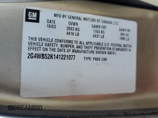 2004 Buick Regal LS with VIN 2G4WB52K141221077, listed as a Copart auction lot 42969185 with Not Provided miles and Salvage Title. Bid and sale history available at carsss.com. Image 12.