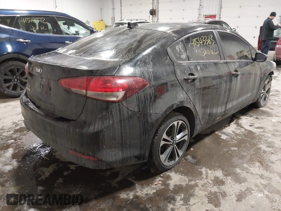 2018 Kia Forte LX with VIN 3KPFL4A74JE197378, listed as a IAAI auction lot 41543383 with 107,078 mi miles. Bid and sale history available at carsss.com. Image 4.