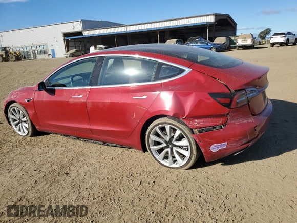 2018 Tesla Model 3 Long Range Battery with VIN 5YJ3E1EA6JF061684, listed as a Copart auction lot 48162895 with 72,664 mi miles and Salvage Title. Bid and sale history available at DreamBid. Image 2.