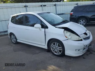 2007 Honda Fit Sport with VIN JHMGD386X7S048180, listed as a Copart auction lot 74252494 with 112,828 mi miles and Salvage Title. Bid and sale history available at carsss.com. Image 4.