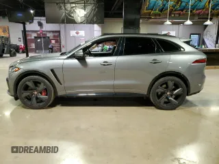 2023 Jaguar F-Pace SVR with VIN SADCZ2EE1PA704896, listed as a Copart auction lot 47456695 with 6,623 mi miles and Salvage Title. Bid and sale history available at DreamBid. Image 3.