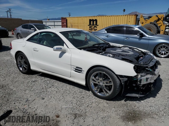 2008 Mercedes-Benz SL 550 with VIN WDBSK71FX8F141776, listed as a Copart auction lot 50004185 with 58,668 mi miles and Salvage title. Bid and sale history available at DreamBid. Image 4.