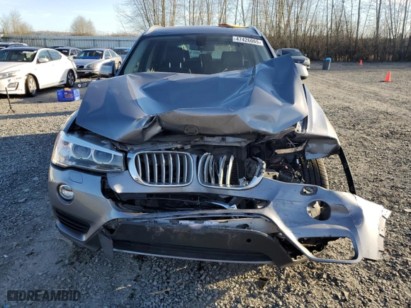 2015 BMW X3 xDrive28d with VIN 5UXWY3C58F0E97689, listed as a Copart auction lot 47426065 with 109,611 mi miles and Salvage Title. Bid and sale history available at carsss.com. Image 5.