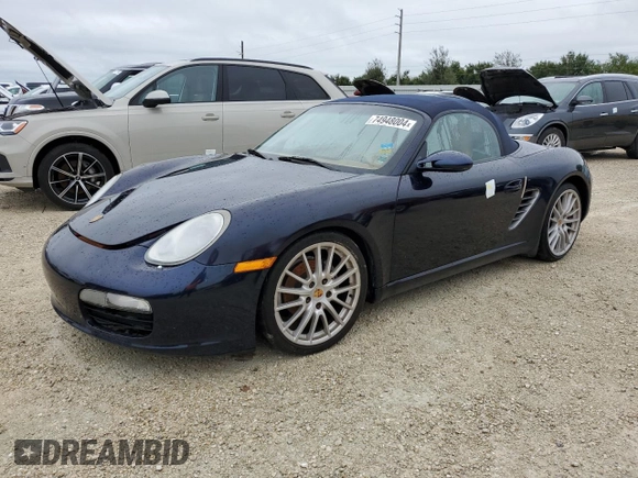 2005 Porsche Boxster с VIN WP0CA29875U713041, выставлен на аукционе Copart как лот 74948004 с пробегом Не указан миль и Списание • Salvage title. История ставок и продаж доступна на DreamBid. Изображение 1.