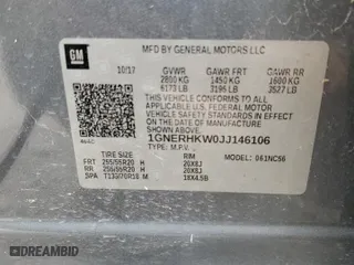 2018 Chevrolet Traverse LT Leather with VIN 1GNERHKW0JJ146106, listed as a Copart auction lot 51914555 with 41,016 mi miles and Clean Title. Bid and sale history available at carsss.com. Image 13.