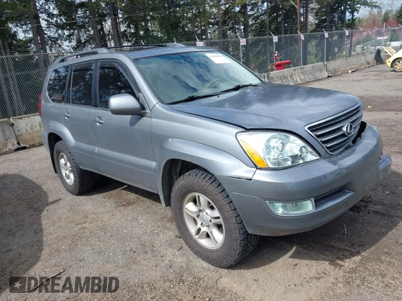 2005 Lexus GX 470 with VIN JTJBT20X650076318, listed as a IAAI auction lot 41896094 with 221,348 mi miles and . Bid and sale history available at DreamBid. Image 1.