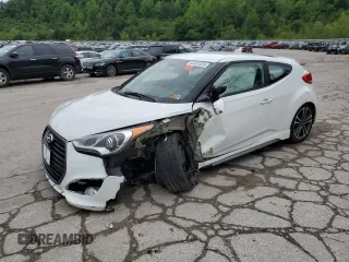 2016 Hyundai Veloster Turbo with VIN KMHTC6AE6GU299803, listed as a Copart auction lot 56931025 with Not provided miles and Salvage title. Bid and sale history available at DreamBid. Image 1.