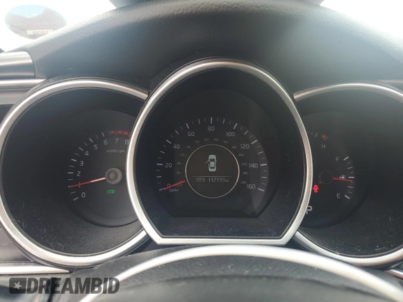 2015 Kia Optima LX with VIN KNAGM4A78F5645011, listed as a Copart auction lot 55041515 with 112,133 mi miles and Salvage Title. Bid and sale history available at DreamBid. Image 9.