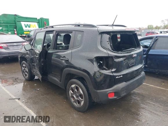 2017 Jeep Renegade Sport with VIN ZACCJBABXHPE67437, listed as a IAAI auction lot 41860179 with 135,381 mi miles and . Bid and sale history available at carsss.com. Image 3.