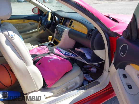 2002 Lexus SC 430 with VIN JTHFN48Y820003808, listed as a IAAI auction lot 41854770 with Not Provided miles and . Bid and sale history available at DreamBid. Image 5.