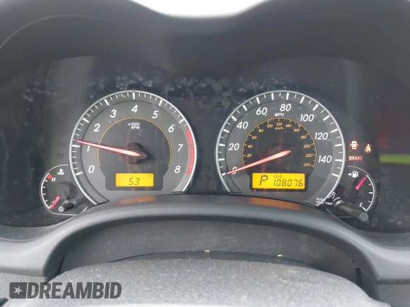 2010 Toyota Corolla with VIN 1NXBU4EE5AZ376286, listed as a IAAI auction lot 42262522 with 108,076 mi miles and . Bid and sale history available at DreamBid. Image 7.