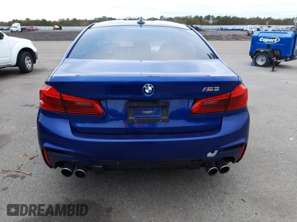 2019 BMW M5 Competition with VIN WBSJF0C56KB284826, listed as a Copart auction lot 70882182 with 35,727 mi miles. Bid and sale history available at carsss.com. Image 6.