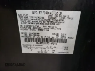 2015 Ford Taurus SEL with VIN 1FAHP2E81FG167546, listed as a Copart auction lot 49114795 with 185,587 mi miles and Salvage Title. Bid and sale history available at carsss.com. Image 12.