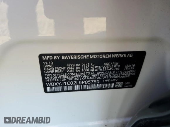 2020 BMW X2 xDrive28i with VIN WBXYJ1C02L5P85780, listed as a Copart auction lot 81761284 with 14,451 mi miles and Salvage Title. Bid and sale history available at carsss.com. Image 13.