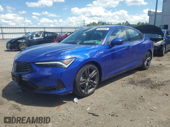 2025 Acura Integra Technology with VIN 19UDE4H6XSA010911, listed as a Copart auction lot 61624335 with 2,322 mi miles and Salvage title. Bid and sale history available at DreamBid. Image 1.