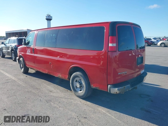2012 Chevrolet Express Passenger 1LT z VIN 1GAZG1FA1C1191489, wystawiony jako IAAI lot #42302947 z przebiegiem 209 618 mil mil oraz . Historia ofert i sprzedaży dostępna na DreamBid. Obrazek 3.