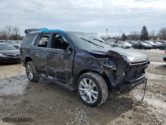 2023 Chevrolet Tahoe High Country with VIN 1GNSKTKTXPR163425, listed as a Copart auction lot 45859835 with 26,672 mi miles and Salvage Title. Bid and sale history available at carsss.com. Image 4.