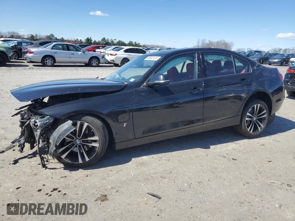 2018 BMW 3 Series 330e iPerformance with VIN WBA8E1C57JA762624, listed as a Copart auction lot 50692415 with 36,744 mi miles and Salvage Title. Bid and sale history available at carsss.com. Image 1.
