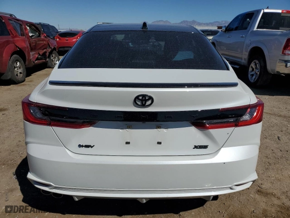 2025 Toyota Camry LE with VIN 4T1DAACK1SU026969, listed as a Copart auction lot 49670445 with 15,002 mi miles and Salvage Title. Bid and sale history available at carsss.com. Image 6.
