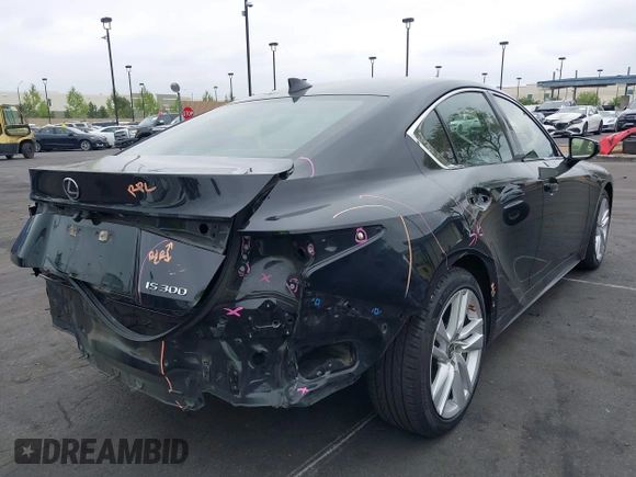 2021 Lexus IS 300 with VIN JTHAA1D29M5111530, listed as a IAAI auction lot 42203528 with 76,996 mi miles and . Bid and sale history available at DreamBid. Image 4.