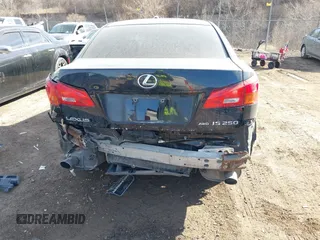 2006 Lexus IS 250 with VIN JTHCK262462003944, listed as a IAAI auction lot 41450633 with 209,286 mi miles and . Bid and sale history available at DreamBid. Image 6.