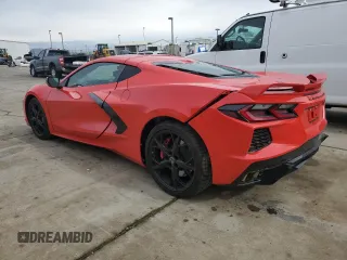 2021 Chevrolet Corvette 2LT with VIN 1G1YB2D43M5106403, listed as a Copart auction lot 42730815 with 7,325 mi miles and Salvage Title. Bid and sale history available at carsss.com. Image 2.