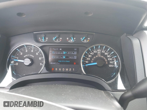 2013 Ford F-150 XL with VIN 1FTFW1CT9DFC17117, listed as a IAAI auction lot 42463630 with 86,440 mi miles and . Bid and sale history available at DreamBid. Image 7.
