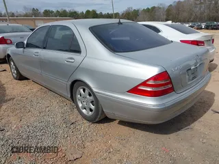 2002 Mercedes-Benz S-Class 4.3L with VIN WDBNG70J12A297441, listed as a IAAI auction lot 41712493 with 183,280 mi miles. Bid and sale history available at carsss.com. Image 3.