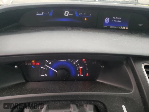 2014 Honda Civic Sedan LX with VIN 2HGFB2F53EH500810, listed as a Copart auction lot 80102174 with 135,339 mi miles and Salvage Title. Bid and sale history available at carsss.com. Image 9.