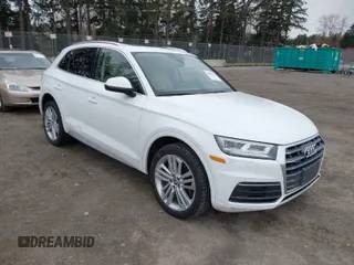 2018 Audi Q5 Premium Plus with VIN WA1BNAFY4J2088080, listed as a IAAI auction lot 41809347 with 56,532 mi miles. Bid and sale history available at carsss.com. Image 1.