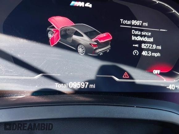 2023 BMW M4 Competition xDrive с VIN WBS43AZ01PCM48086, выставлен на аукционе IAAI как лот 40899240 с пробегом 9 597 миль миль и . История ставок и продаж доступна на DreamBid. Изображение 16.