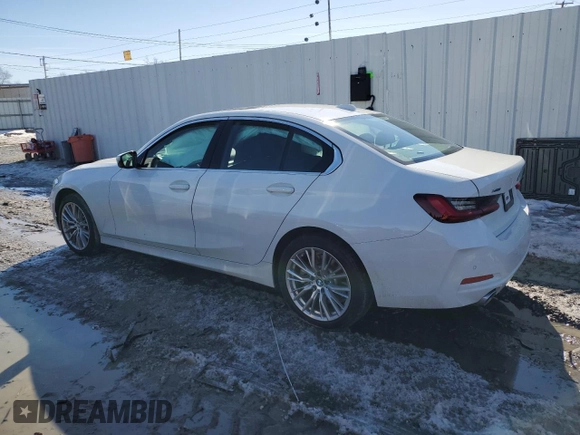 2024 BMW 3 Series 330i xDrive with VIN 3MW89FF07R8E23225, listed as a Copart auction lot 47425445 with 0 mi miles and Salvage Title. Bid and sale history available at carsss.com. Image 2.