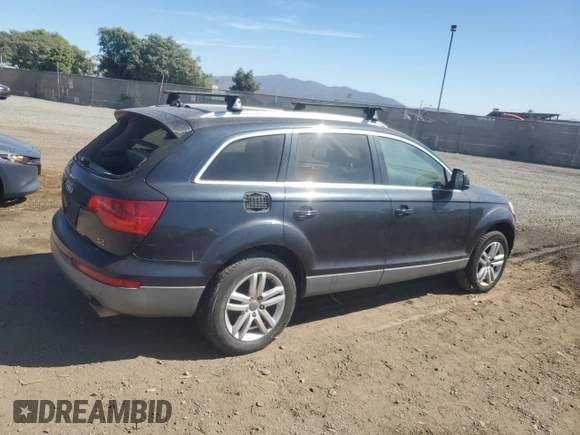 2007 Audi Q7 with VIN WA1AV74L97D047639, listed as a Copart auction lot 58095115 with 143,789 mi miles and Clean title. Bid and sale history available at DreamBid. Image 3.