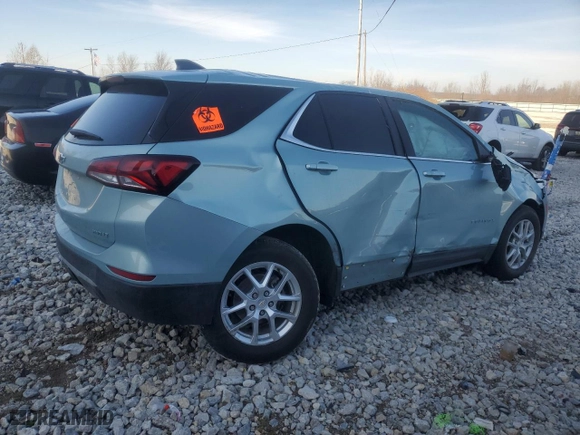 2022 Chevrolet Equinox LT with VIN 2GNAXUEV1N6112386, listed as a Copart auction lot 48465965 with 0 mi miles and Salvage Title. Bid and sale history available at carsss.com. Image 3.